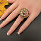 Matte Kemp Adjustable Matte Cocktail Ring - 