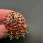 Matte Kemp Peacock Adjustable Matte Cocktail Ring - 
