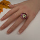 Jadau Kundan Adjustable Matte Cocktail Ring - 