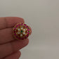 Jadau Kundan Adjustable Matte Cocktail Ring - 