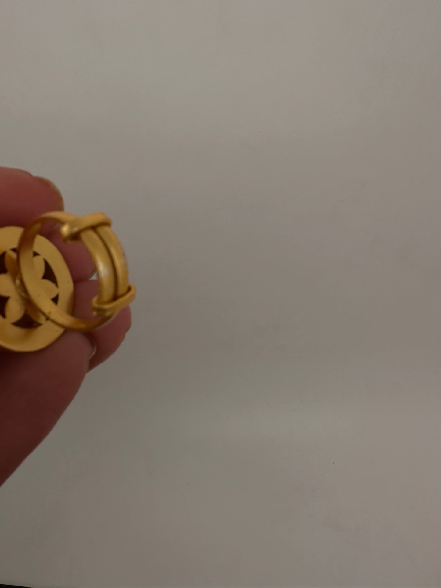 Jadau Kundan Adjustable Matte Cocktail Ring - 