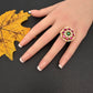 Jadau Kundan Adjustable Matte Cocktail Ring - 