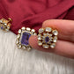 Moissanite Purple Amethyst Stone 92.5 Silver Pendent Set