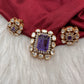 Moissanite Purple Amethyst Stone 92.5 Silver Pendent Set