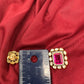 Moissanite Pink Stone 92.5 Silver Pendent Set