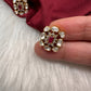 Moissanite Pink Stone 92.5 Silver Pendent Set