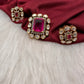 Moissanite Pink Stone 92.5 Silver Pendent Set