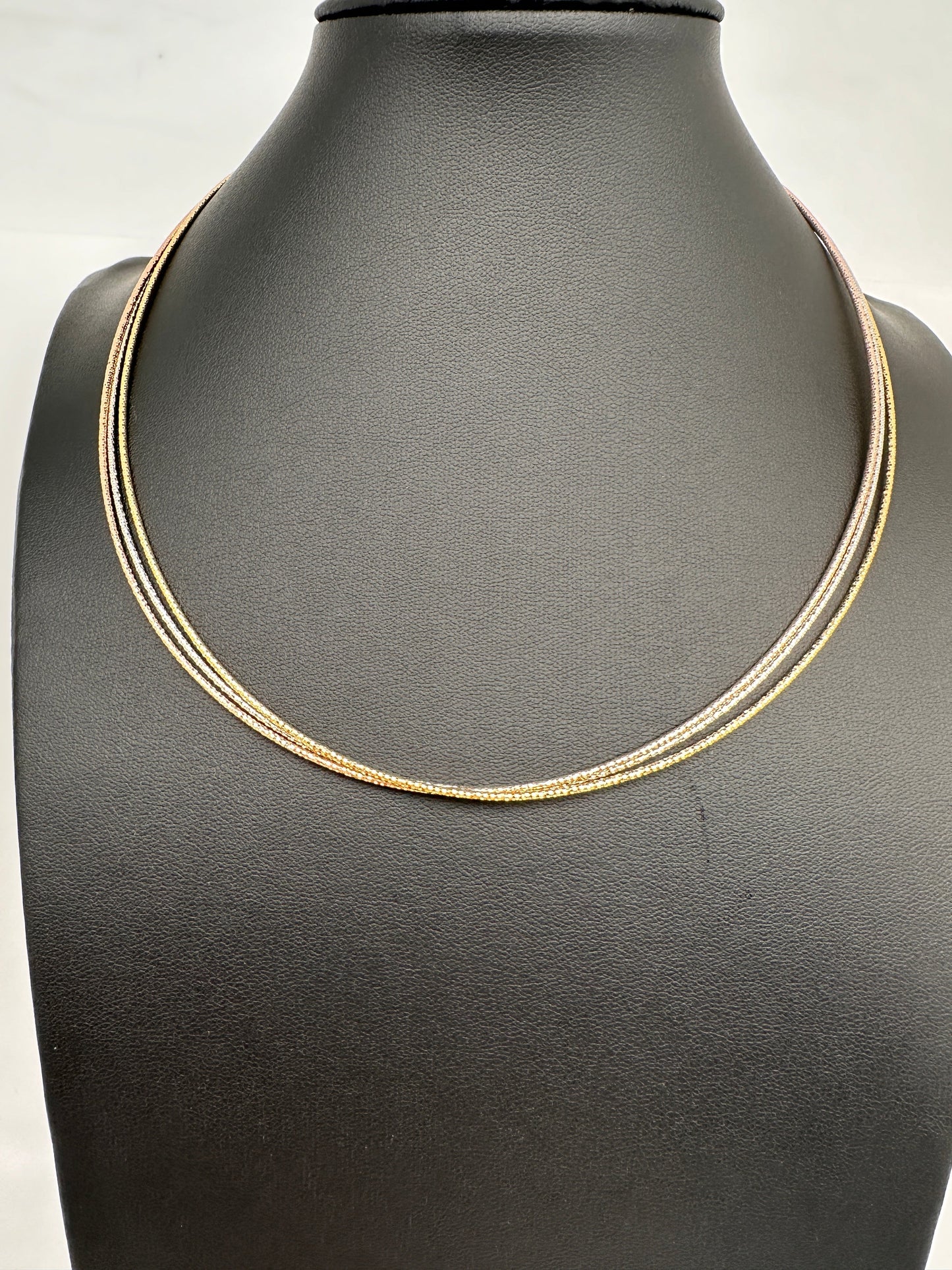 92.5 Silver Dual Tone  Hasli Chain