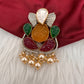 Ganesha Multi Stone 92.5 Silver Pendent