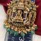 Matte Nakshi Goddess Lakshmi Green 92.5 Silver Pendent