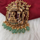Matte Nakshi Goddess Lakshmi Green 92.5 Silver Pendent