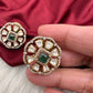 Moissanite Green 92.5 Silver Stud Earrings