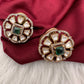 Moissanite Green 92.5 Silver Stud Earrings