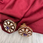 Moissanite Purple 92.5 Silver Stud Earrings