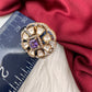 Moissanite Purple 92.5 Silver Stud Earrings