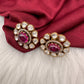 Moissanite Red 92.5 Silver Stud Earrings