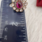 Moissanite Red 92.5 Silver Stud Earrings