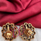 Moissanite Red 92.5 Silver Stud Earrings