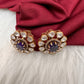 Moissanite Purple 92.5 Silver Stud Earrings