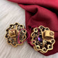 Moissanite Purple 92.5 Silver Stud Earrings