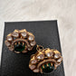 Moissanite Green 92.5 Silver Stud Earrings