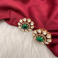 Moissanite Green 92.5 Silver Stud Earrings