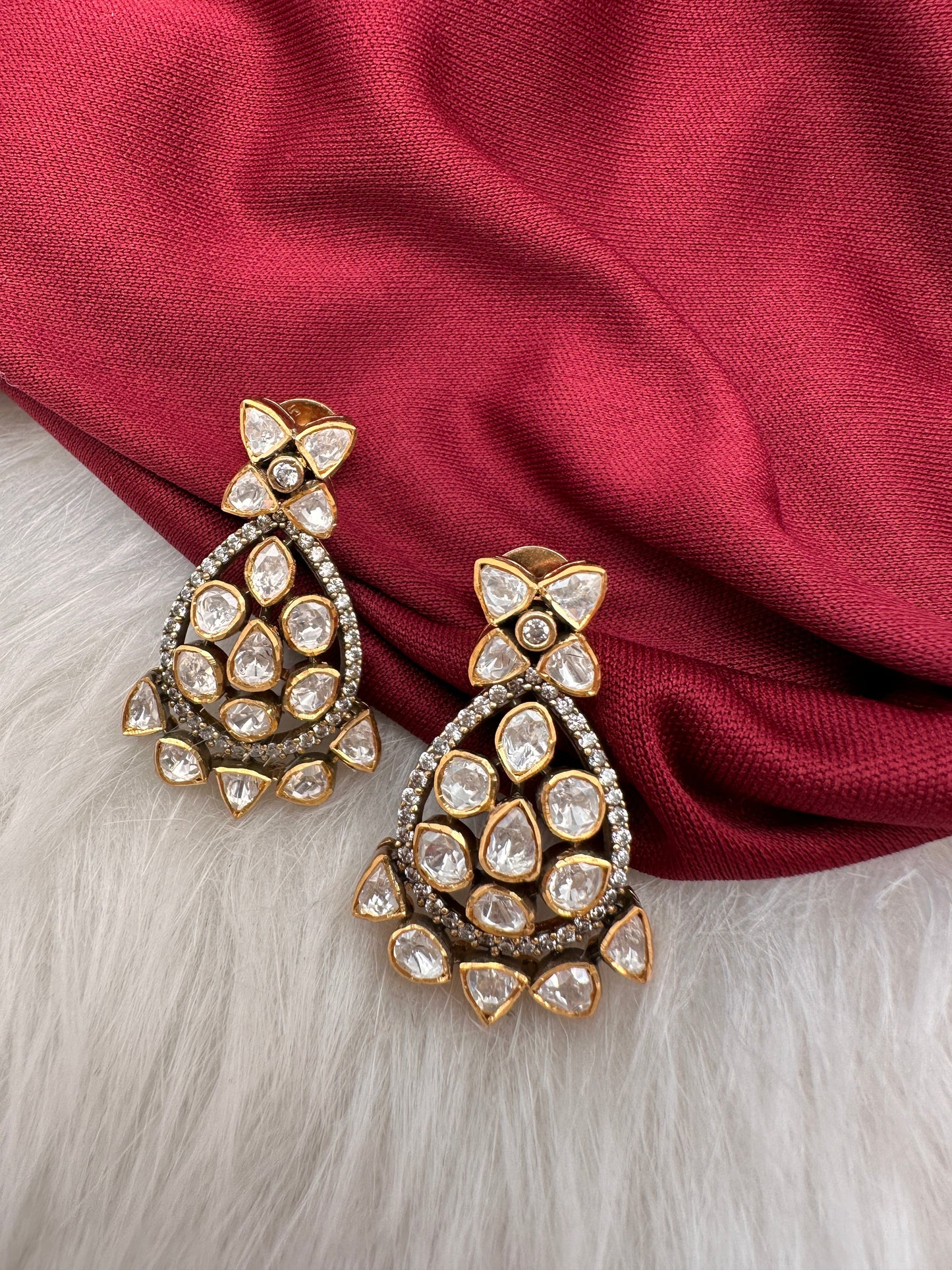 Moissanite 92.5 Silver Stud Earrings