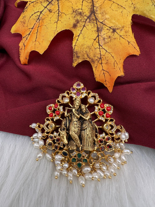 Krishna Nakshi Antique  92.5 Silver Pendent