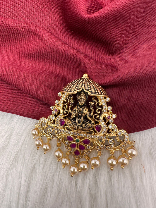 Goddess Lakshmi Nakshi Antique  92.5 Silver Pendent