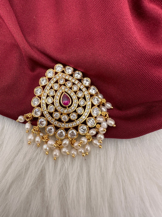 92.5 Silver CZ Pearls Pendent