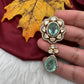 92.5 Silver Aqua Green Pendent