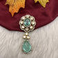 92.5 Silver Aqua Green Pendent