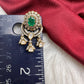 92.5 Silver Green Moissanite Pendent