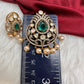 92.5 Silver Green  Moissanite Pendent Set