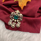 92.5 Silver Green Moissanite Pendent