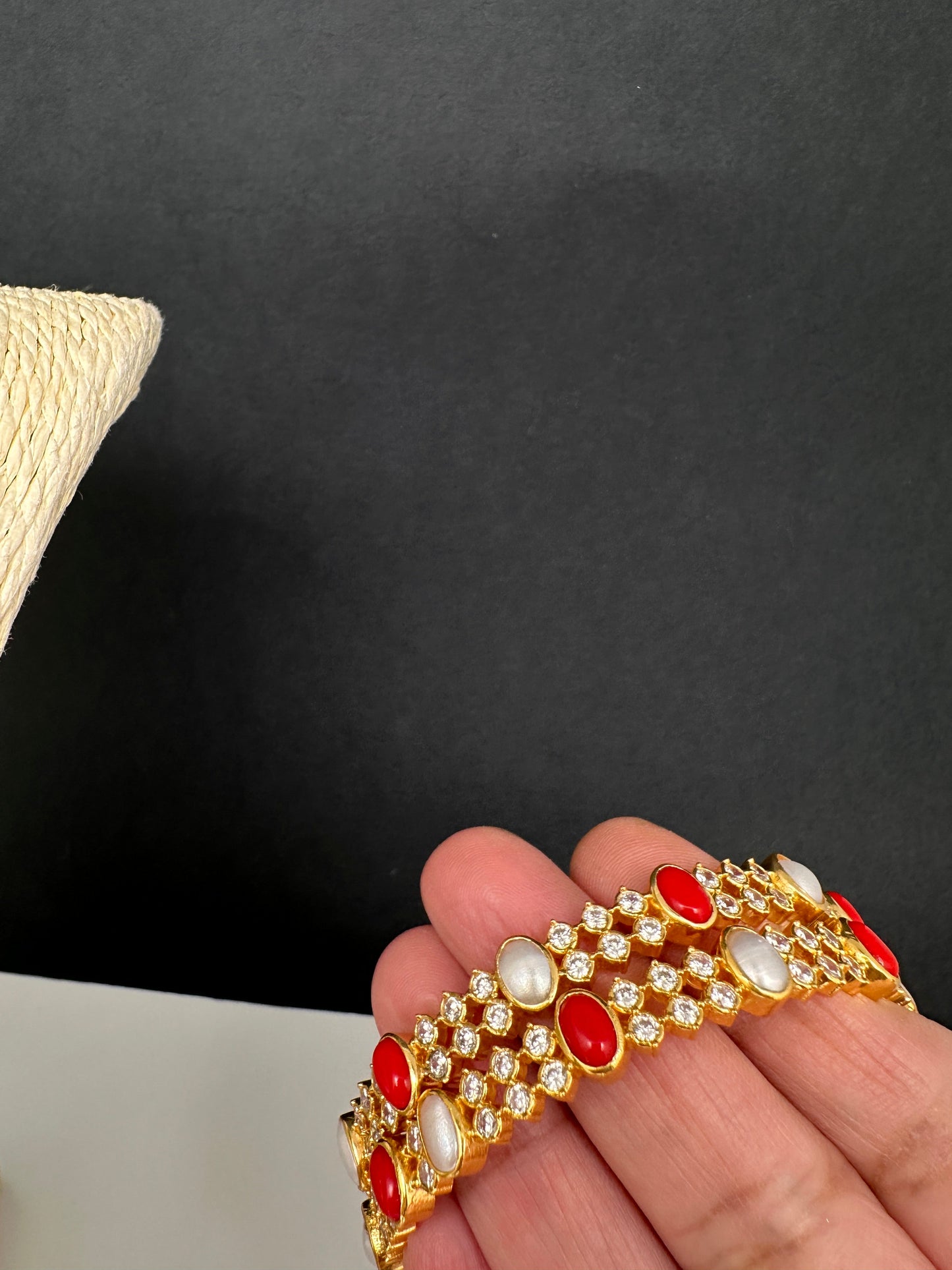 92.5 Silver Coral Pearl Bangles 2.4