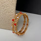 92.5 Silver Coral Pearl Bangles 2.4