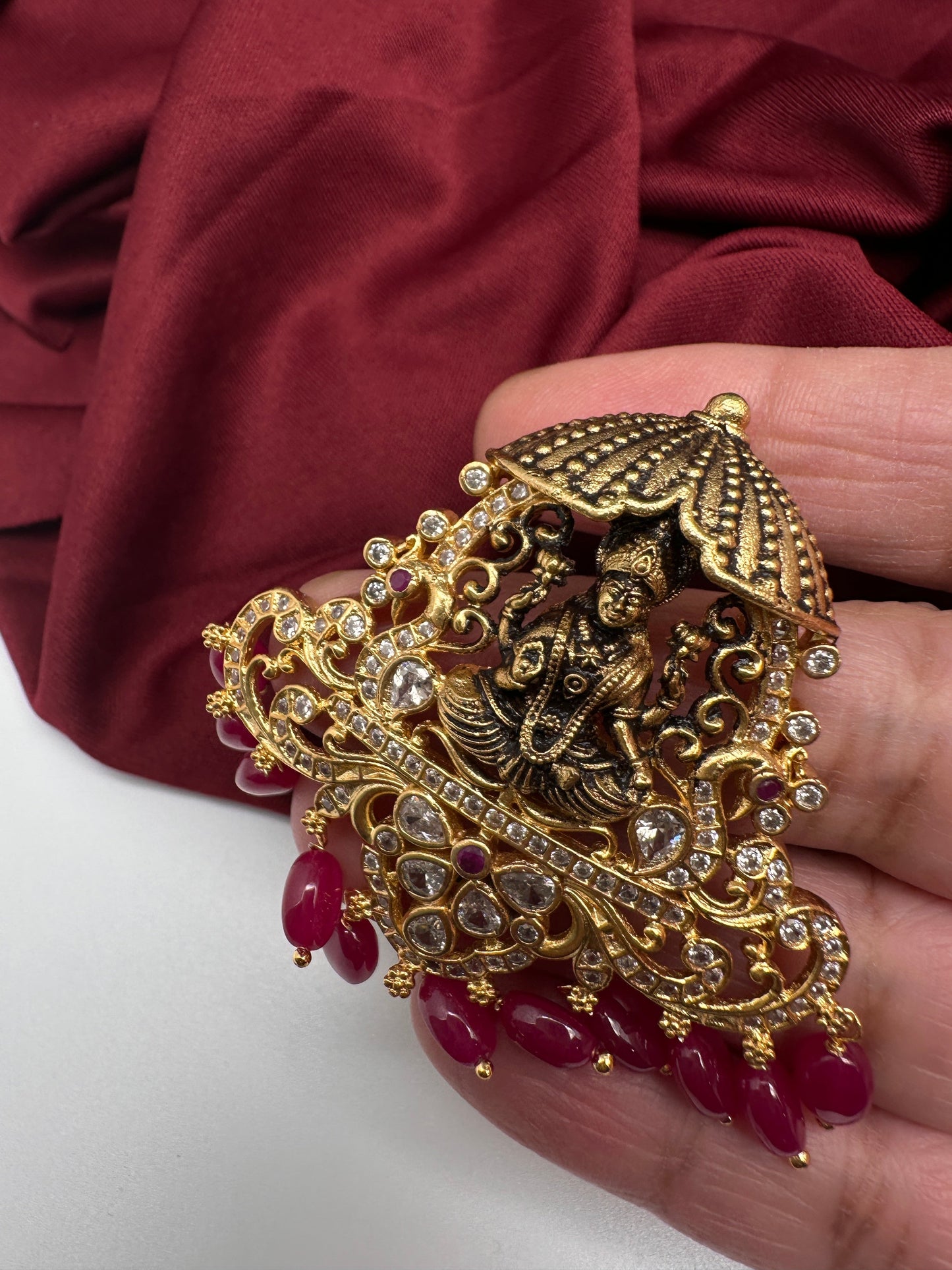 Goddess Lakshmi Nakshi Antique  92.5 Silver Pendent