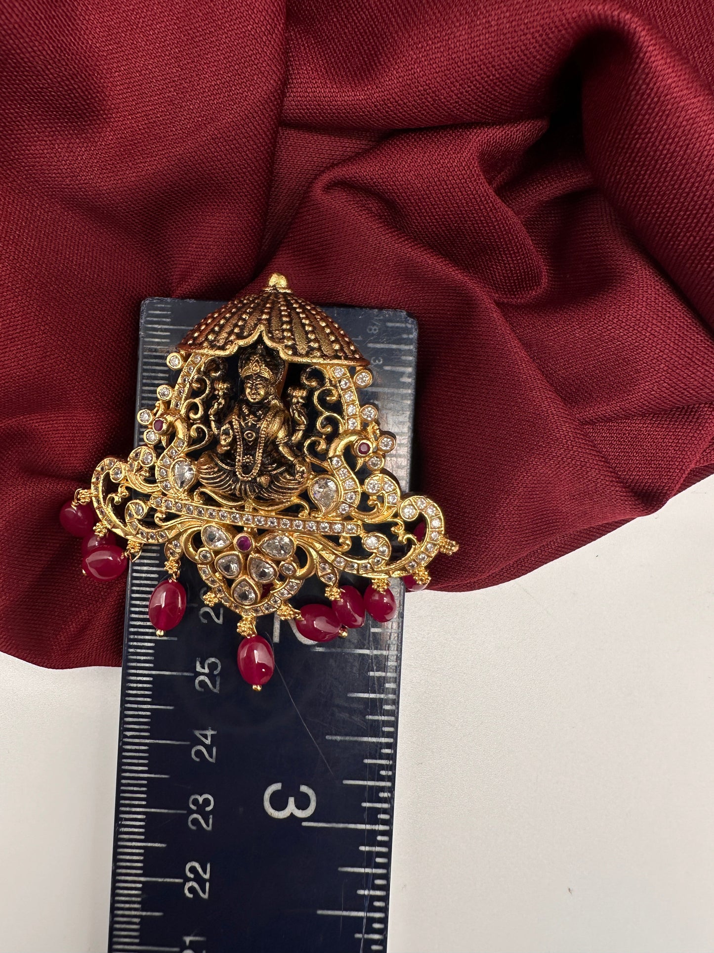 Goddess Lakshmi Nakshi Antique  92.5 Silver Pendent