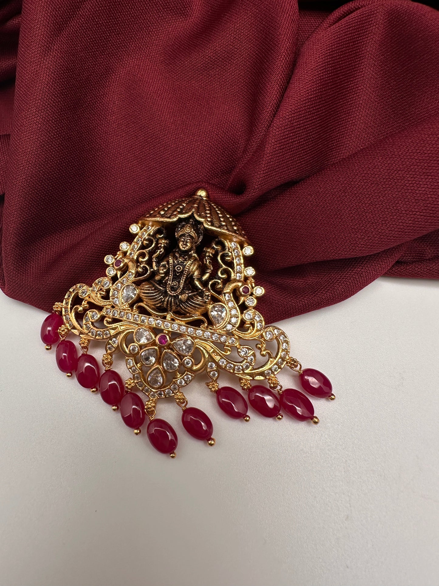 Goddess Lakshmi Nakshi Antique  92.5 Silver Pendent