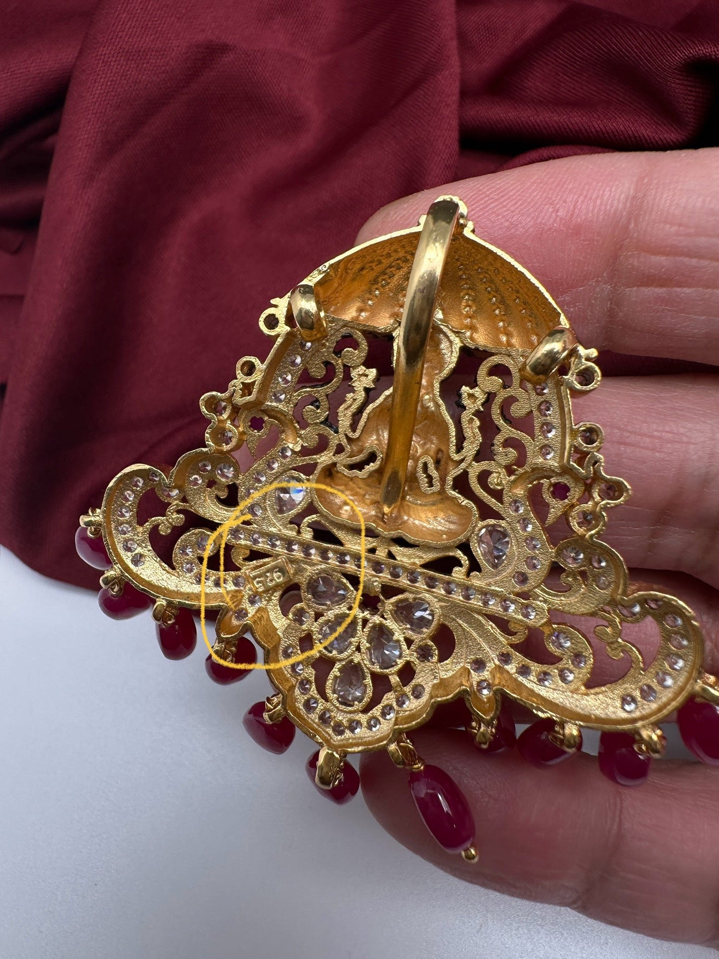 Goddess Lakshmi Nakshi Antique  92.5 Silver Pendent