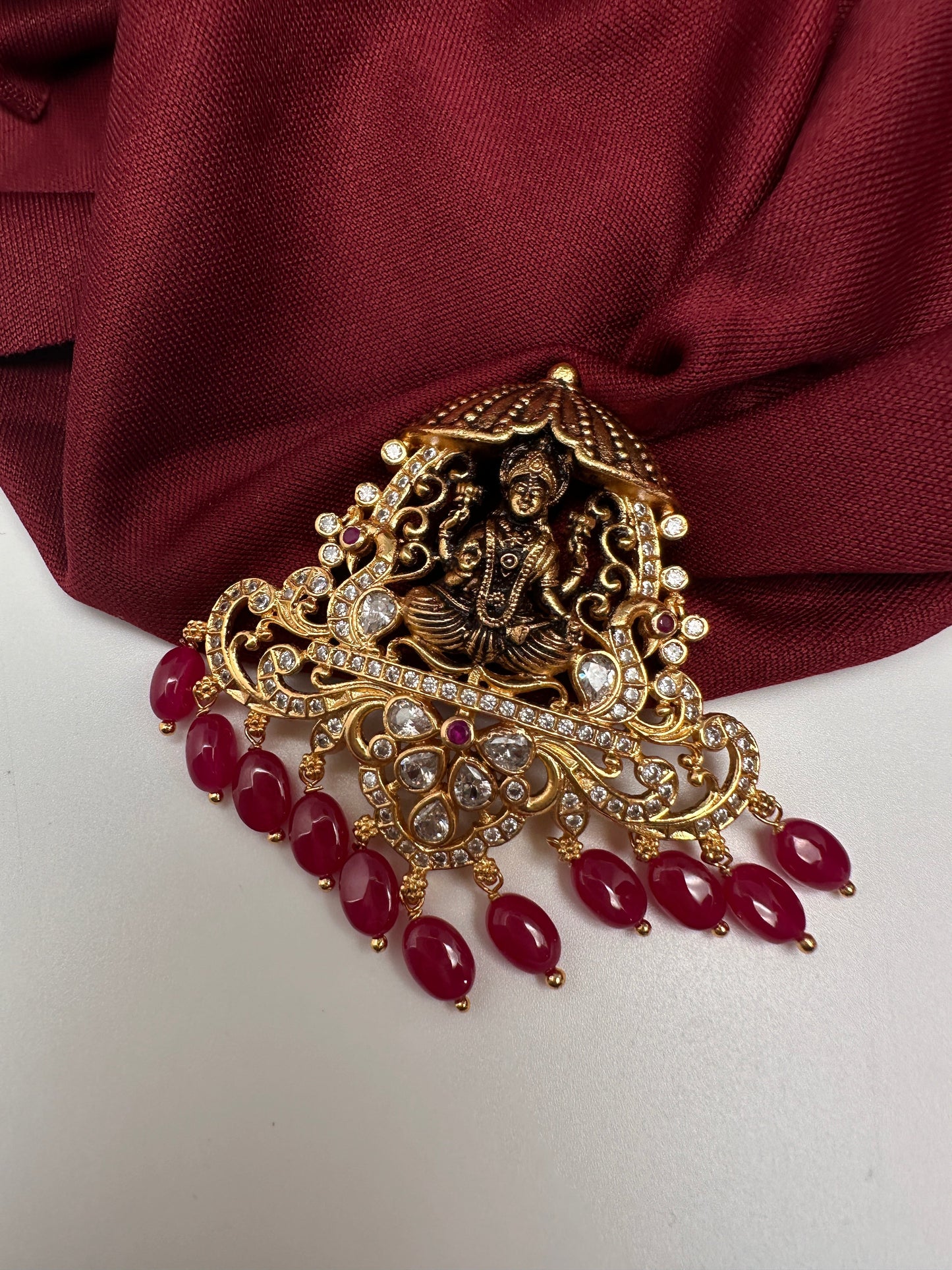 Goddess Lakshmi Nakshi Antique  92.5 Silver Pendent