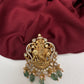 Krishna CZ Emerald Beads  92.5 Silver Pendent