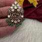 Moissanite  Emerald Beads  92.5 Silver Pendent - 