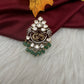 Moissanite  Emerald Beads  92.5 Silver Pendent - 