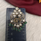 Moissanite  Emerald Beads  92.5 Silver Pendent - 