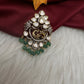 Moissanite  Emerald Beads  92.5 Silver Pendent - 