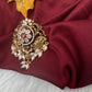 92.5 Silver CZ Pearls Pendent Set - 