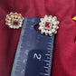 92.5 Silver Red Moissanite Dainty Pendent Set - 