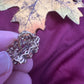 92.5 Silver Red Moissanite Dainty Pendent Set - 